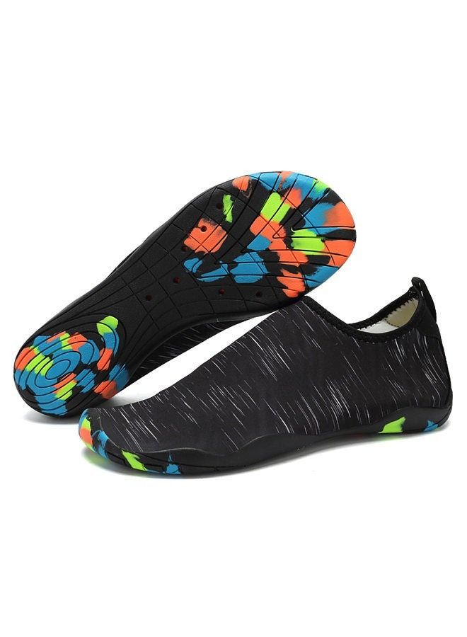 Generic Men Women Water Shoes Sports Quick Dry Barefoot for Swim Diving Surfing Aqua Pool Beach Walking Yoga Exercise Shoes Black Size 44  - Image 1