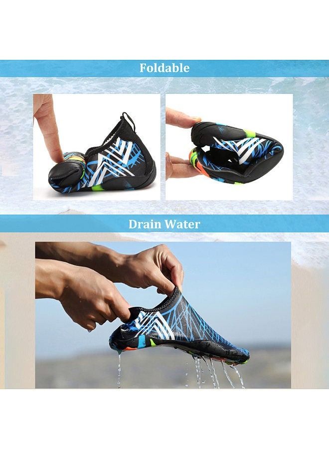 Generic Men Women Water Shoes Sports Quick Dry Barefoot for Swim Diving Surfing Aqua Pool Beach Walking Yoga Exercise Shoes Black Size 44  - Image 2