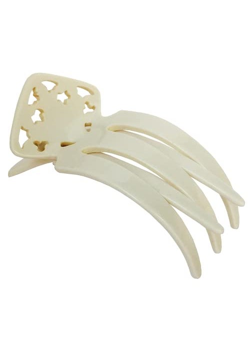 French Amie - French Amie Handmade Ivory Side Slide Salon Hinge Alligator Jaw Claw Hair Clip Clamp Clasp Clutcher - Image 1