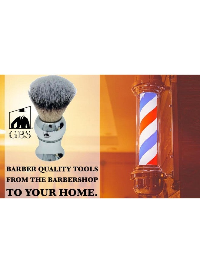 G.B.S Plastic Polished Mirror Shaving Brush For Wet Shave Using Shaving Cream & Soap- Best Shave Of Your Life For Safety Razor, Double Edge Razor, Straight Razor Or Shaving Razor  - Image 5