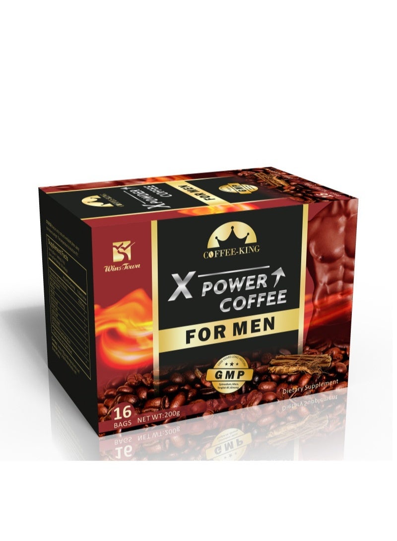 Wins Town X Power Coffee for Men,Maca Coffee Powder,Dietary Supplement,16 Bags  - Image 5