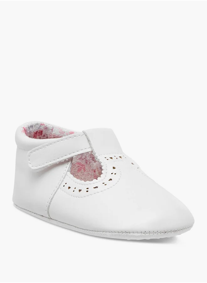 Barefeet Cutwork Detail Booties with Hook and Loop Closure