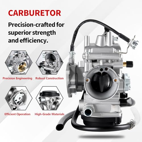 YDO YFM400 Carburetor Fits for Yamaha 20002006 Big Bear YFM 400Kodiak 40020072010 Wolverine 45020072014 Grizzly 350 450 ATV with Air Fuel Filter - Image 3