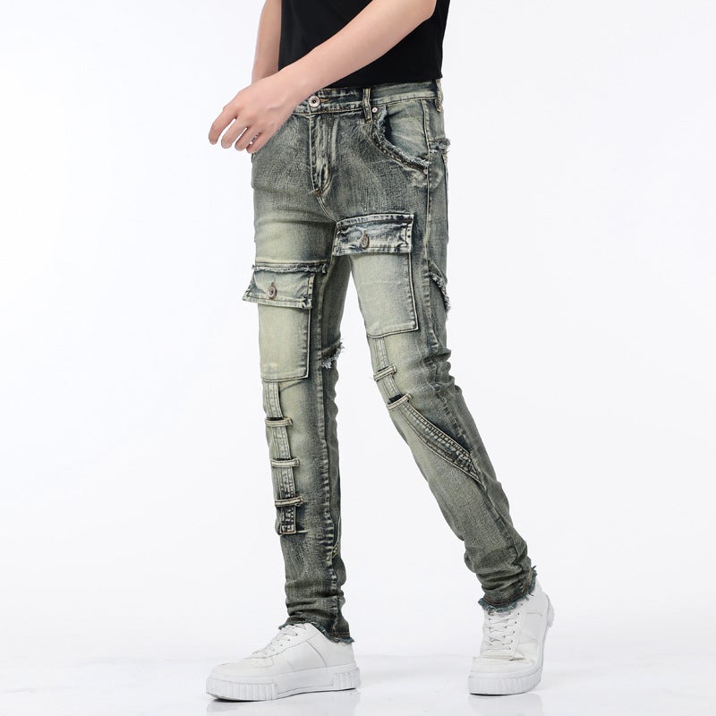Unisex Classic Denim Jeans Loose Fit Daily Outdoor Wear - Image 2