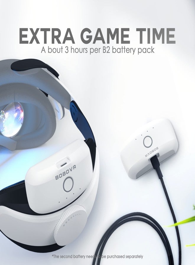 BOBOVR M2 Pro Elite Strap Compatible with Quest 2, Magnetic Connection and Lightweight Design Accessories, 5200mAh Hot-Swap Power Bank - Image 4