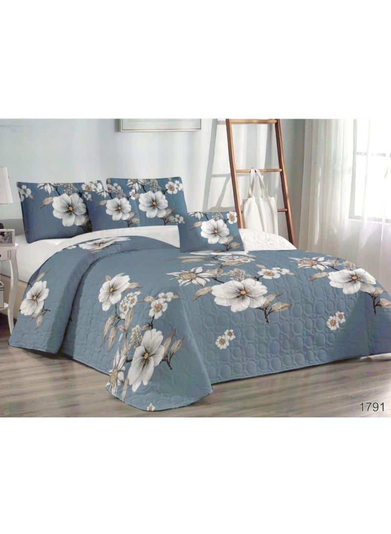Exquisite King Size 6-Piece Complete Bedding Set – Luxury Jacquard floral Comforter, Soft All-Season Bedding with Matching Pillowcases, Shams & Bed Skirt – Elegant, Cozy & Comfortable Bedroom Decor  - Image 1
