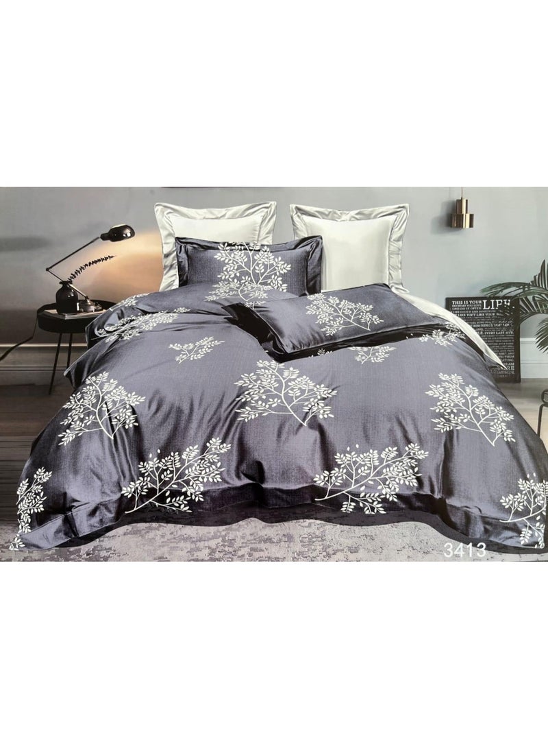 Exquisite King Size 6-Piece Complete Bedding Set – Luxury Jacquard floral Comforter, Soft All-Season Bedding with Matching Pillowcases, Shams & Bed Skirt – Elegant, Cozy & Comfortable Bedroom Decor  - Image 2