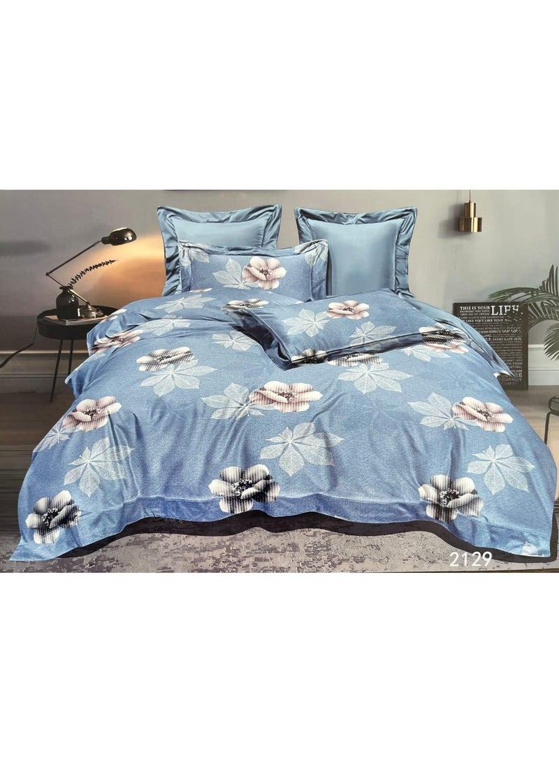 Exquisite King Size 6-Piece Complete Bedding Set – Luxury Jacquard floral Comforter, Soft All-Season Bedding with Matching Pillowcases, Shams & Bed Skirt – Elegant, Cozy & Comfortable Bedroom Decor  - Image 5
