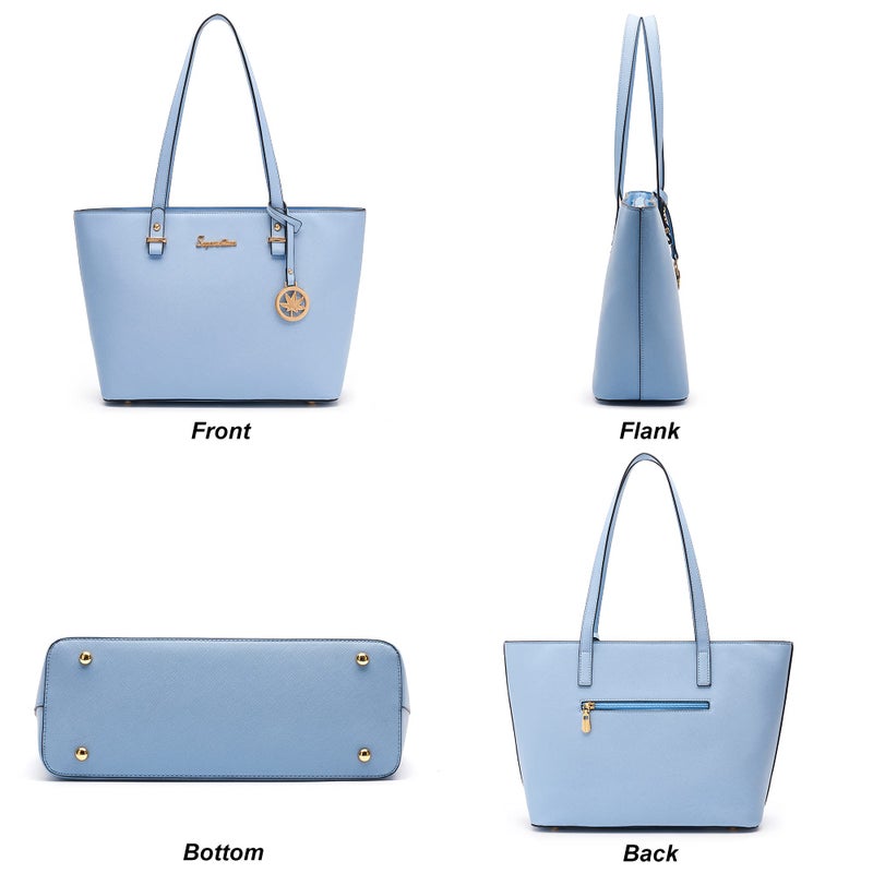 Soperwillton Handbags and Purses for Women Shoulder Tote Bags Top Handle Satchel Purse Set 5pcs - Image 2