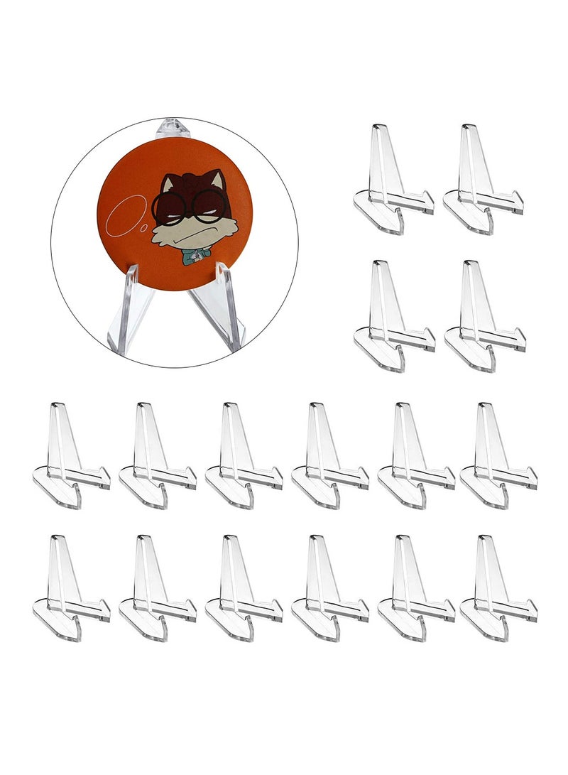 16 Packs Clean Mini Acrylic Easel Stands Coin Display Stand Mobile Phone Holder - Image 1