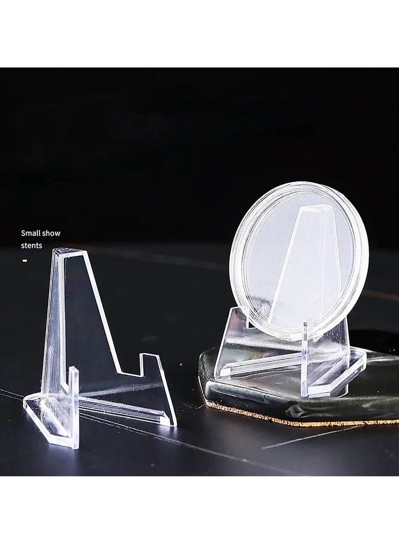 16 Packs Clean Mini Acrylic Easel Stands Coin Display Stand Mobile Phone Holder - Image 2