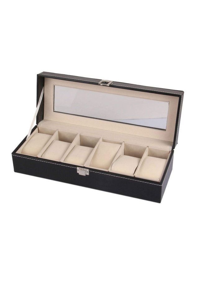 NIBEMINENT - men 6-Compartment Watch Box Organizer - Image 1