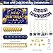 Halema Blue and Gold Birthday Decorations for Men Boys Women Bruh Its My Birthday Decorations Gold Blue Happy Bday Banner Balloons Backdrop Hanging Swirls Confetti Cake Topper Party Decor for Men Boy Bruh - Image 4