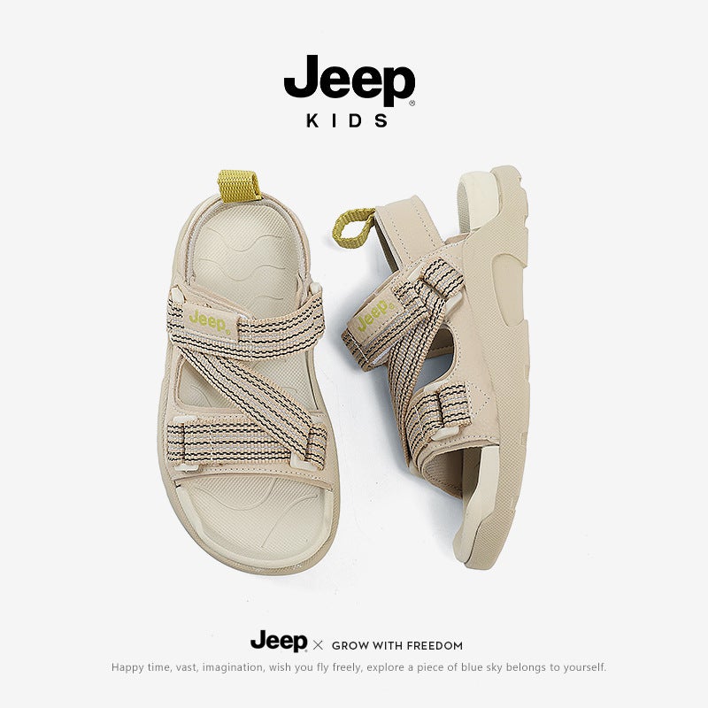 Flagship Genuine Jeep Boys Baotou Sandals Summer Middle And Large Children'S Soft Sole Sports Beach Shoes - Image 3