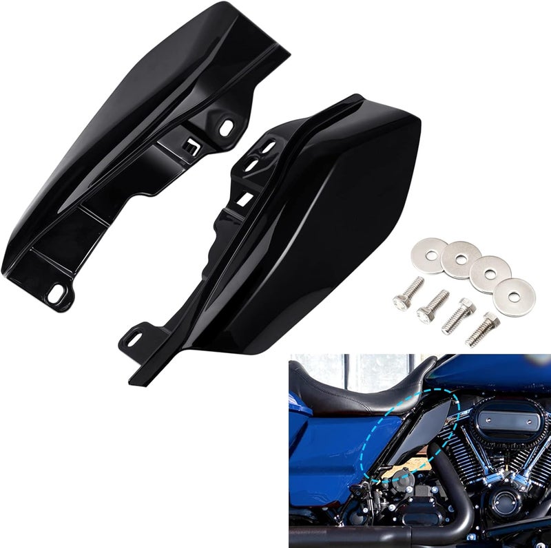 ANONEMOTO Glossy Black Mid Frame Air Deflector for Harley Davidson Touring 2009-2022 - Image 1