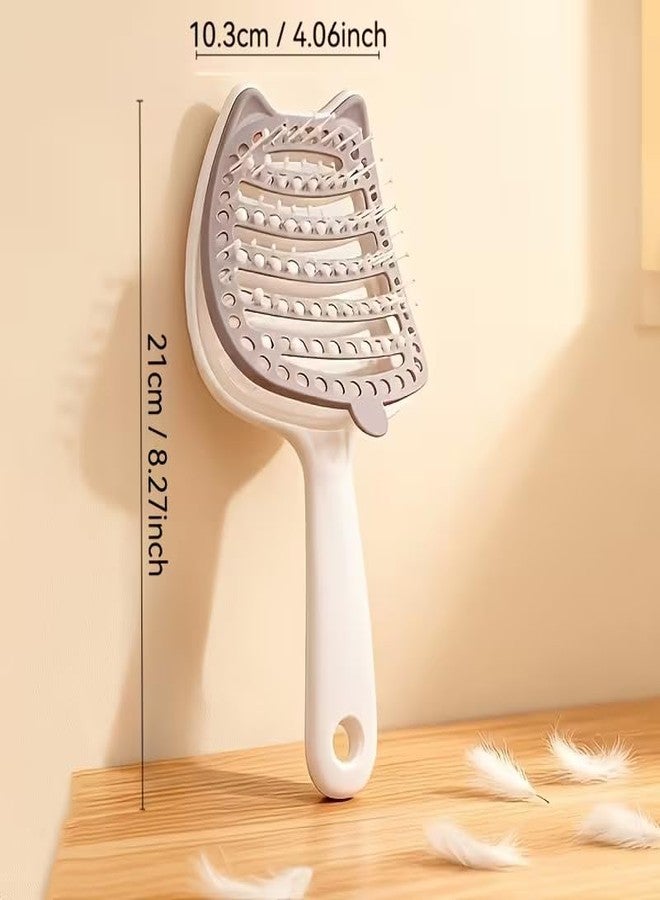 Hexwell فرشاة هيكسويل لفك تشابك الشعر بقاعدة قابلة للإزالة لسهولة التنظيف، فرشاة مجداف مضادة للكهرباء الساكنة للشعر الكثيف والمجعد والمبلل، شعيرات لتدليك فروة الرأس، جودة صالونات التجميل الاحترافية (أخضر نعناعي) - Image 4