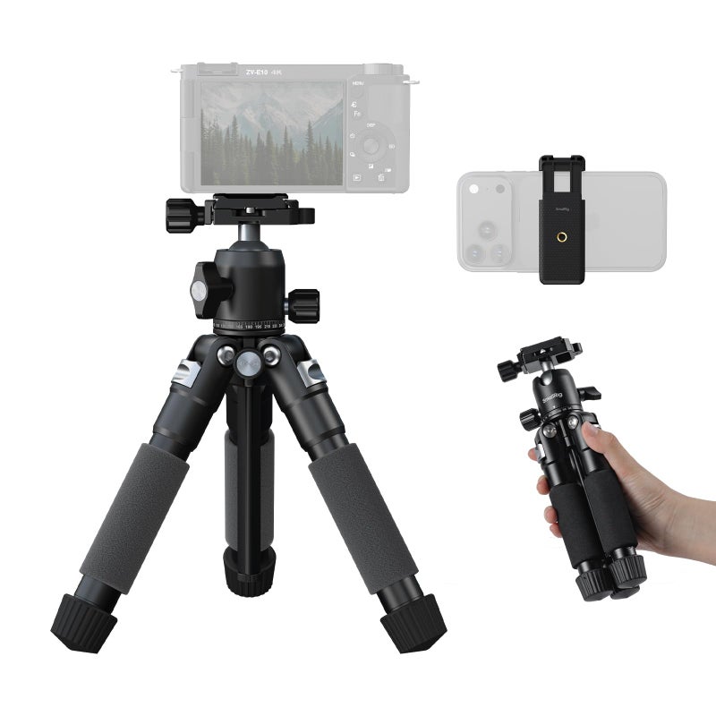 SmallRig VT20Pro 212 538cm Mini Tripod for Camera and Phone Aluminum Alloy Small Desktop Tripod with 360 Ball Head Table tripods Load Up to 11lb 5kg - Image 2