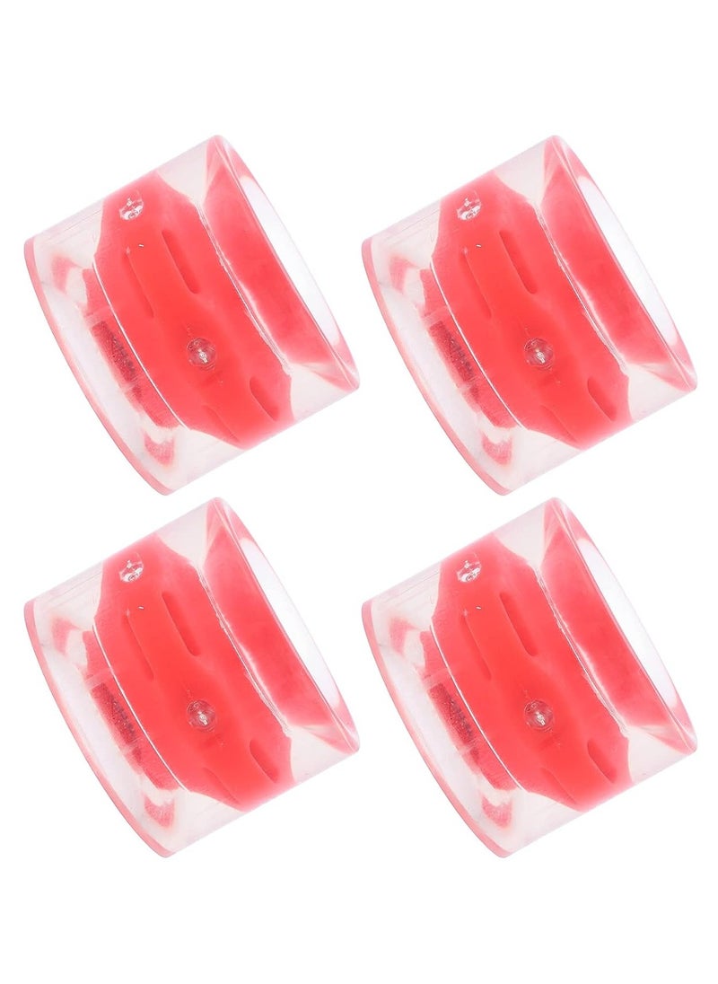 Generic 60x45MM 78A LED Light Skateboard Wheels With Bearings 4PCS With T-Tool, Red  - Image 4