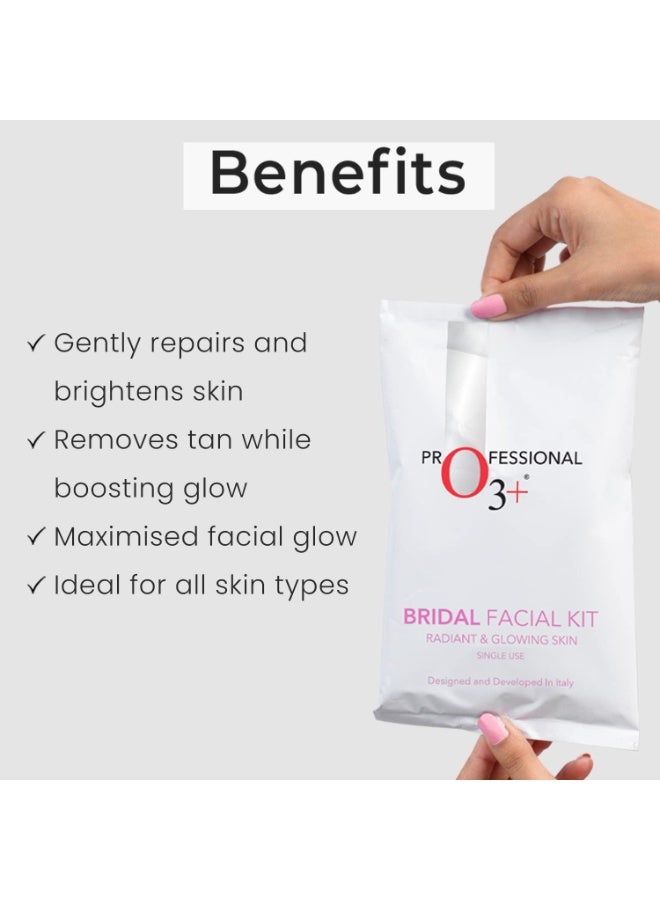 O3+ Vitamin C Serum Glow- Face & Neck Serum- Combination Skin-30ml & O3+ Bridal Facial Kit for Radiant & Glowing Skin - Suitable for All Skin Types (120g Combo - Image 2
