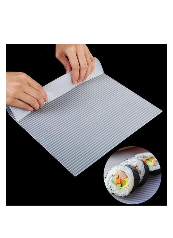 سبيس شوب سيليكون السوشي صانع غير لاصق السوشي حصيرة قابلة لإعادة الاستخدام السوشي الأسطوانة السوشي حصيرة سيليكون السوشي أدوات كرة الأرز  - Image 1