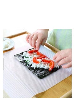 Spaceshoop Silicone Sushi Maker Non-Adhesive Sushi Mat Reusable Sushi Roller Sushi Mat Silicone Sushi Tools Rice Ball  - Image 3