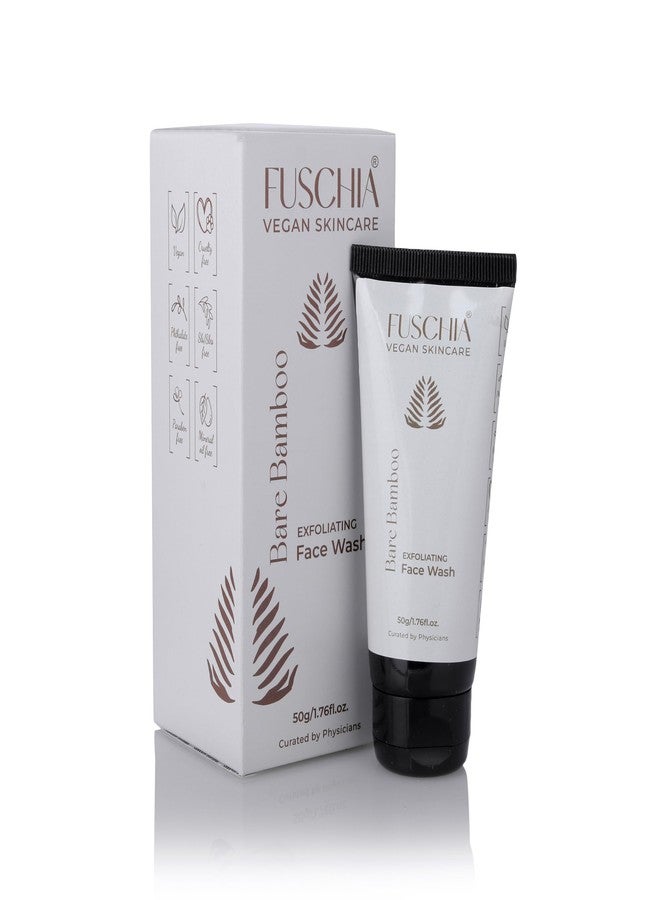 Fuschia Bare Bamboo Exfoliating Face Wash | Vegan Skincare for Oily Skin Women | 50g/1.76fl.oz - Image 1