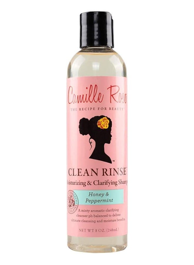 Camille Rose Clean Rinse Moisturizing and Clarifying Shampoo 240ml, with Honey and Peppermint for All Hair Types - Image 1