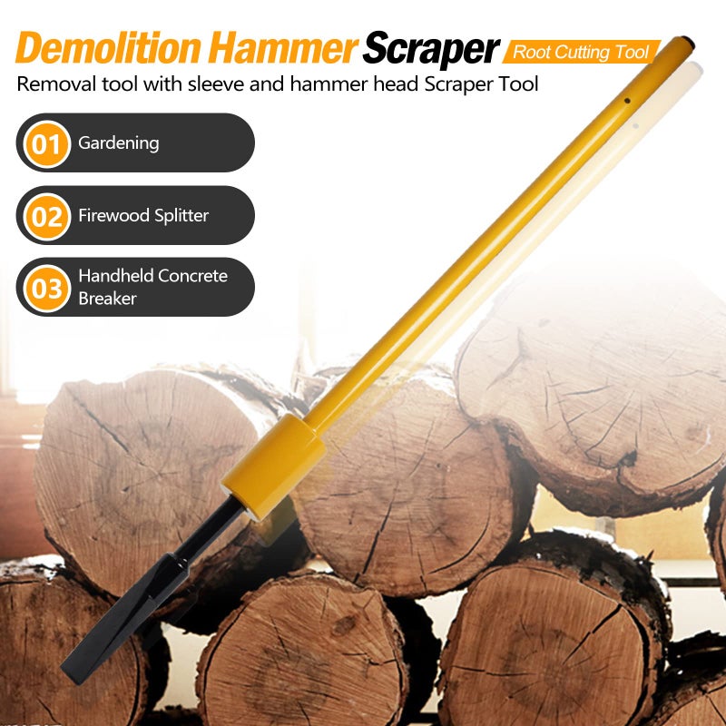 Smarkey Root Cutting Tool, Hole Digging Tool, Tamping Bars, Garden Remover Tool for Bamboo Tree Roots Rocks Shrubs Bushes Stumps - Heavy Duty - Image 2