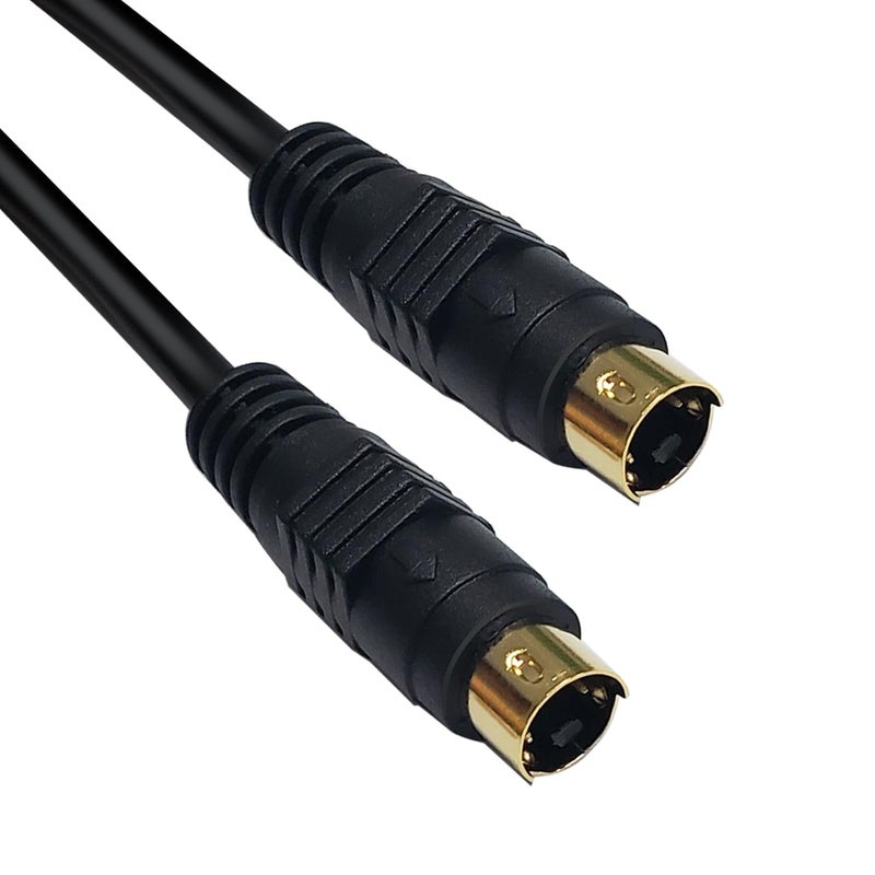 HTDYOO S Video Cable, S-Video Cable 4 pin Connector Male to Male Gold Plated Compatible with DVD Player, Home Theater, DSS receivers, VCRs, DVRs/PVRs - 3.28FT - Image 2