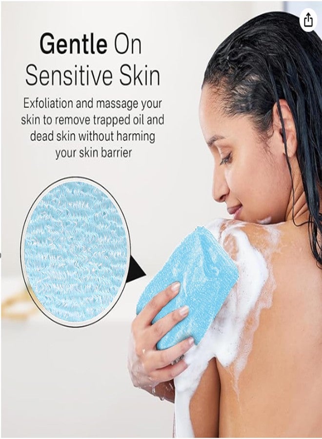 Yiclick Exfoliating African Net Sponge,Exfoliating Body Scrubber Exfoliator, Back Scrubber Bath Sponge, Exfoliate Rags Wash Cloth Loofah Sponge for Body Scrub, Exfoliating Washcloth Towel - Image 2