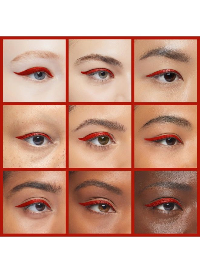 Erinde Red Gel Eyeliner, Waterproof Long Lasting Cream Eyeliner Gel Pot, High-Intensity Pigments Smudge-Proof Eye Liner Makeup, Water-Resistant Eyeliner with 2PCS Brushes 12# Red  - Image 4
