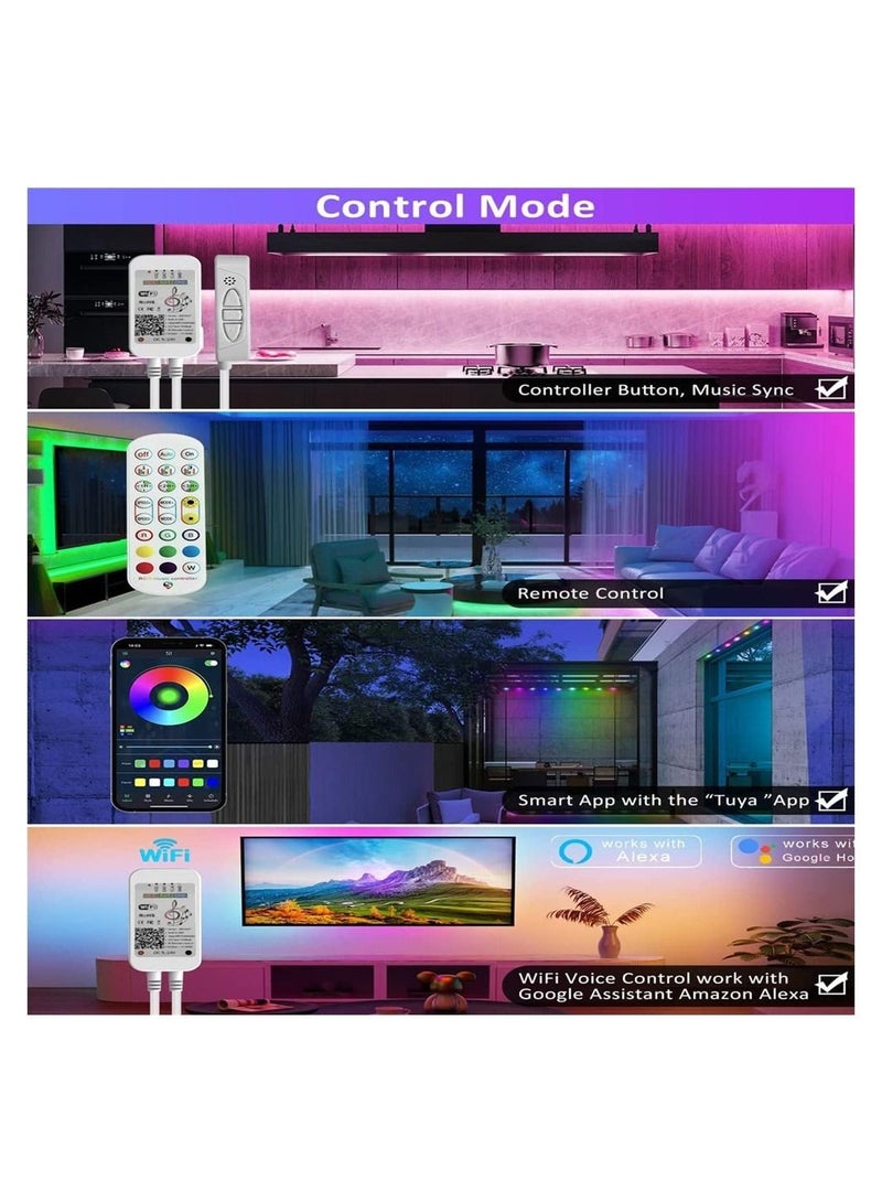 HOMESTAR Smart Neon Light Strip, Wifi DIY 3m with APP Control and Music Sync, Voice Activated Connection Alexa Google, Suitable for Bedroom, Living Room, Game Decoration - Image 5