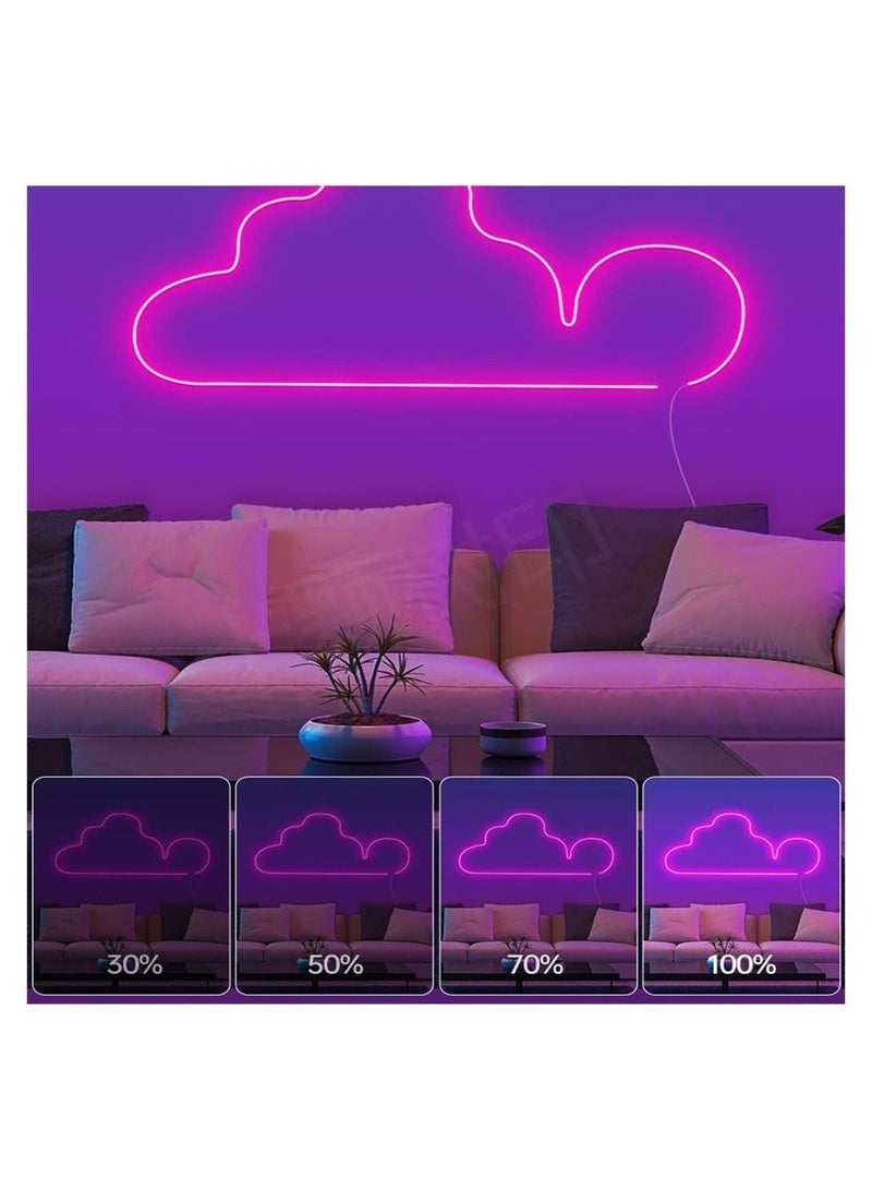 HOMESTAR Smart Neon Light Strip, Wifi DIY 3m with APP Control and Music Sync, Voice Activated Connection Alexa Google, Suitable for Bedroom, Living Room, Game Decoration - Image 3
