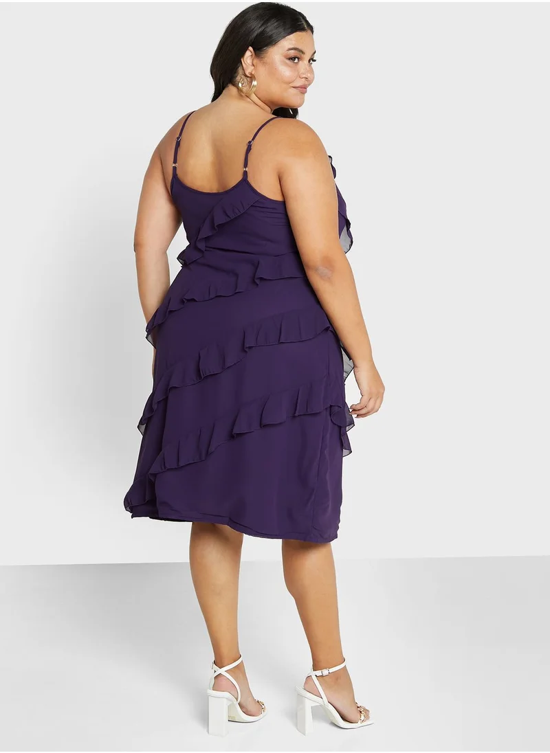 ELLA Cami Strap Frill Detail Dress