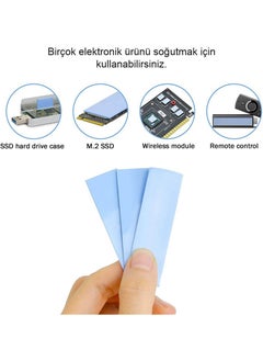 Wozlo 1.0MMX22X70MM Thermal Pad M2 SSD Ngff Nvme 2280 Chipset Cooler - 7X2CM - Blue - 3.6W/MK  - Image 2