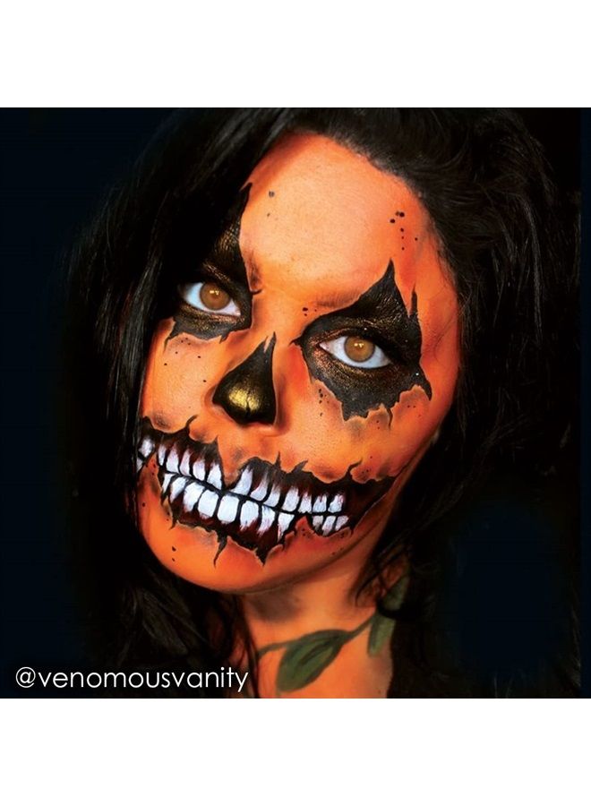 mehron مكياج فانتازيا FX كريم مكياج | مكياج هالوين مائي | طلاء وجه برتقالي وطلاء جسم للبالغين 1 أونصة سائلة (30 مل) (برتقالي)