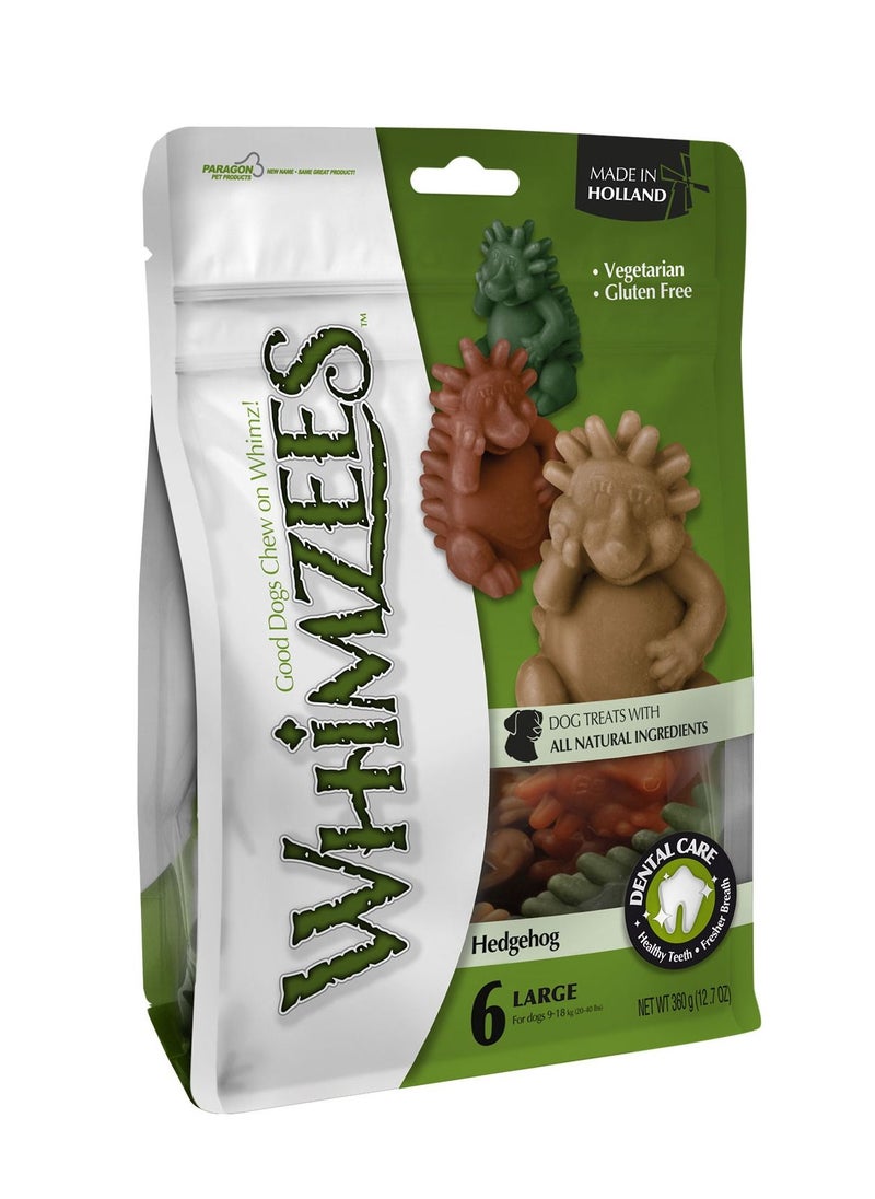 WHIMZEES - Large Hedgehog Dog Treats 6Pcs 360G - Image 1