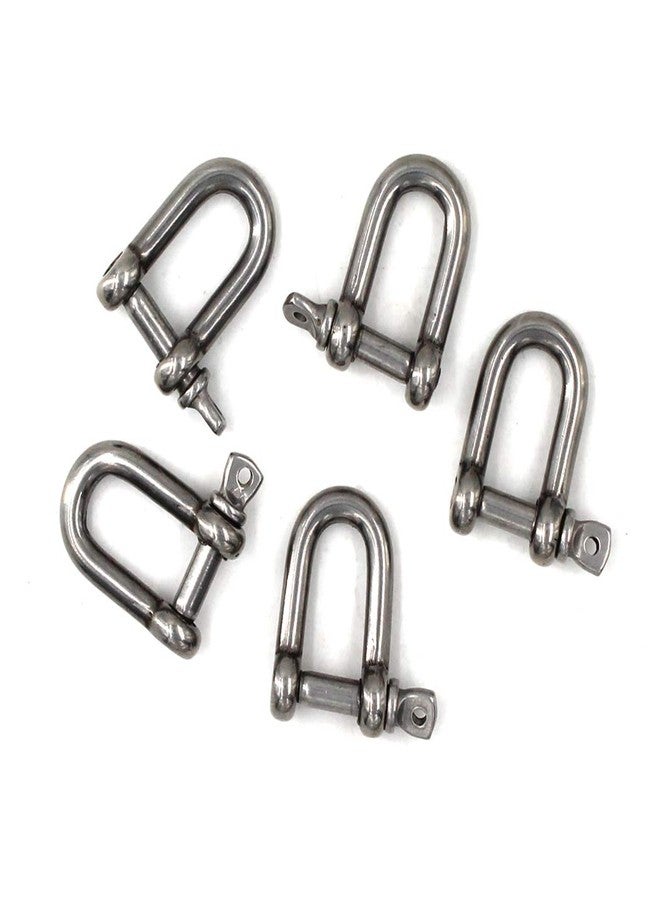 Flomore M4 D Ring Shackle Boat Anchor Shackle 304 Stainless Steel Chain Shackle Screw Pin D Shackle Pack of 15 - Image 1