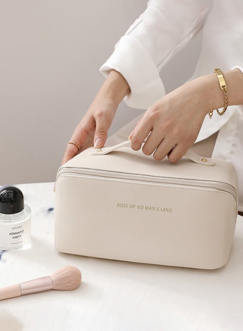 BEIRUI Cosmetic Bag，Large Capacity Travel Cosmetic Bag, Multifunction Organizer Storage Bag, Makeup Bag with Handle and Dividers, Skincare Dispenser, Toiletry Bag for Women - Image 1