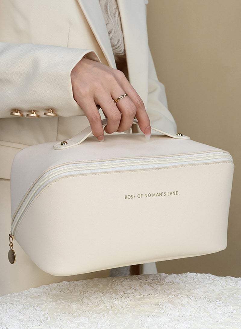 BEIRUI Cosmetic Bag，Large Capacity Travel Cosmetic Bag, Multifunction Organizer Storage Bag, Makeup Bag with Handle and Dividers, Skincare Dispenser, Toiletry Bag for Women - Image 4