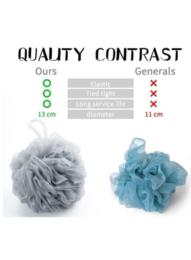 Happy Home Shower Puff Bath Sponge - Extra Soft Shower Loofah for Scrubbing & Exfoliating | Multicolor Shower Sponge - Comfortable Body Puff (Multicolor (Pack of 6)) - Image 4