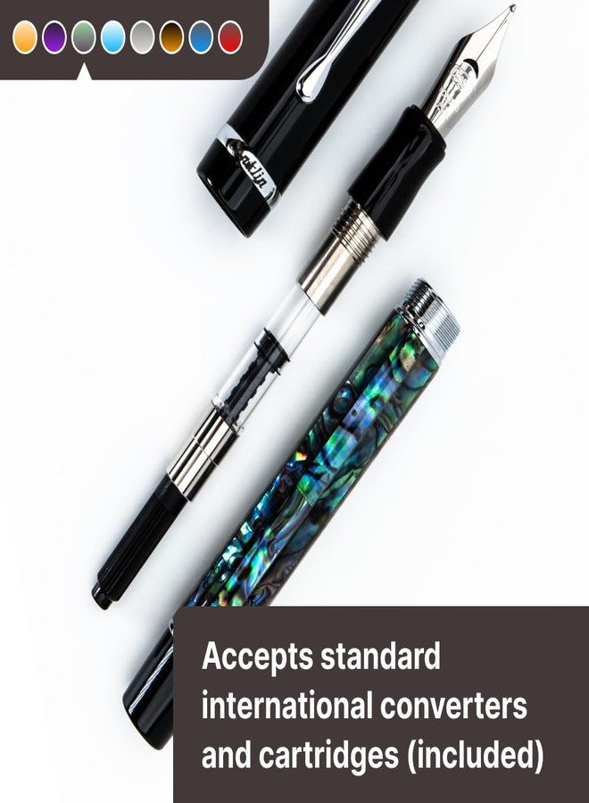 Conklin Duragraph Fountain Pen Abalone Nights - Medium Nib, Elegant Writing Instrument with Exquisite Abalone Finish - Image 3