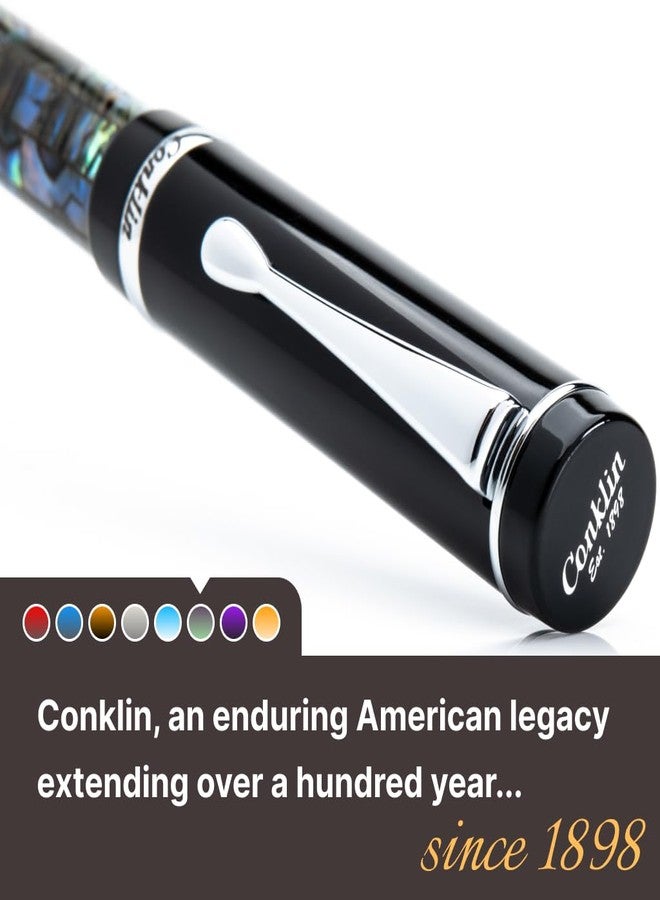 Conklin Duragraph Fountain Pen Abalone Nights - Medium Nib, Elegant Writing Instrument with Exquisite Abalone Finish - Image 5