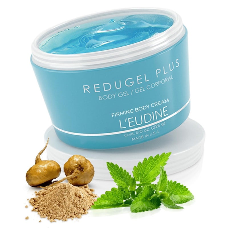 LEUDINE LEUDINE Redugel Plus Skin Tightening Cream for Body Firming Cream with Mint Oil Field Horsetail Marine Algae Maca Extract Skin Firming and Tightening Lotion  8oz