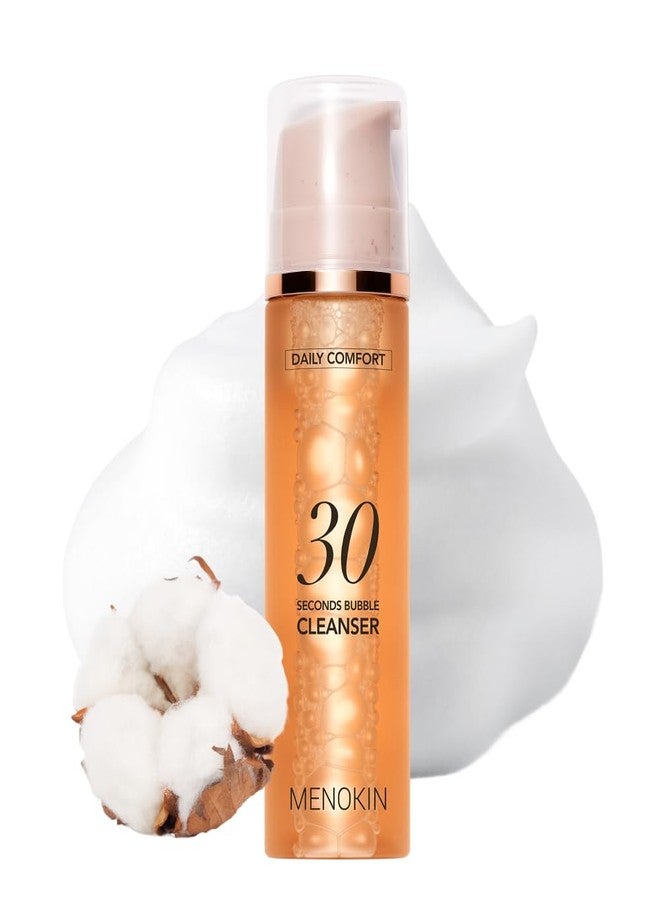 MENOKIN Cotton Cloud Bubble Cleanser [Daily Comfort] Betaine for Lasting Hydration, Low pH for Sensitive skin, Non-Stripping, Daily Gentle Face Wash, Foaming bubbles, Korean Skincare 5.07 fl. oz - Image 1