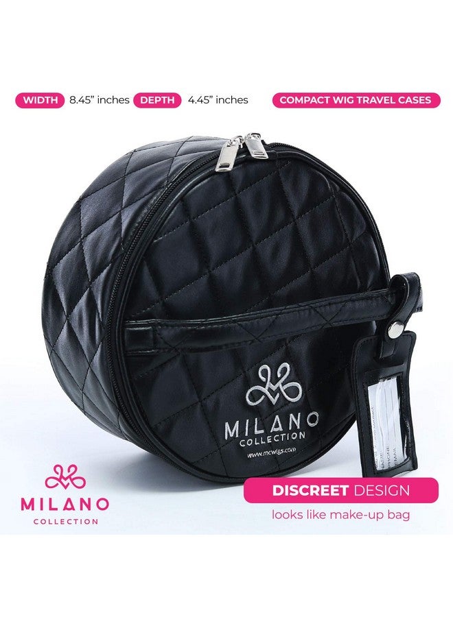 MILANO COLLECTION Premium Wig Travel Box Or Makeup Case Compact & Durable In Black - Image 5