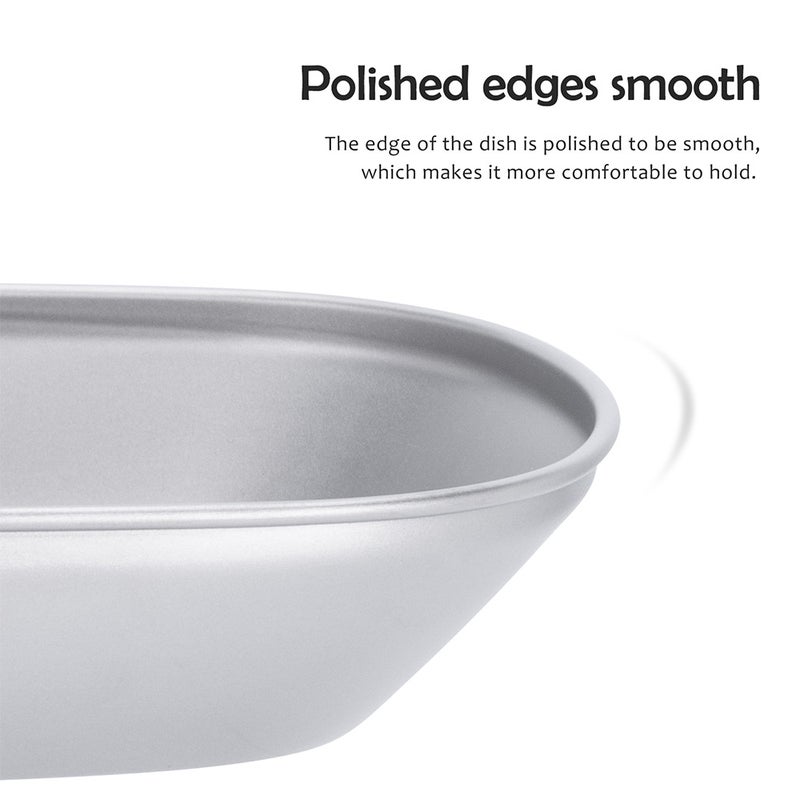 BBQ Plate: Lightweight Titanium Platter - Durable Versatile Serving Tray for Outdoor Camping Picnics BBQ Baking Gatherings - Image 3