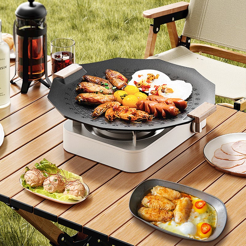 BBQ Plate: Lightweight Titanium Platter - Durable Versatile Serving Tray for Outdoor Camping Picnics BBQ Baking Gatherings - Image 2