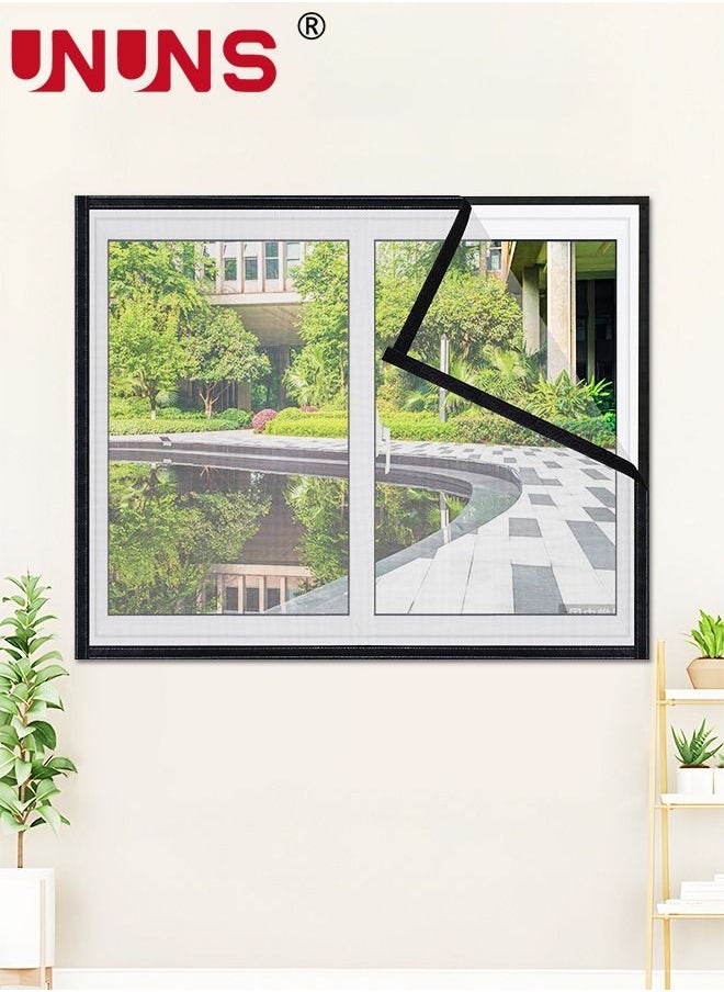 UNUNS - Window Screen,DIY Insect Mesh Screen Protector Kit With Velcro,Anti Mosquito Bug Insect Fly Window Screen Mesh Net,150x130cm - Image 1