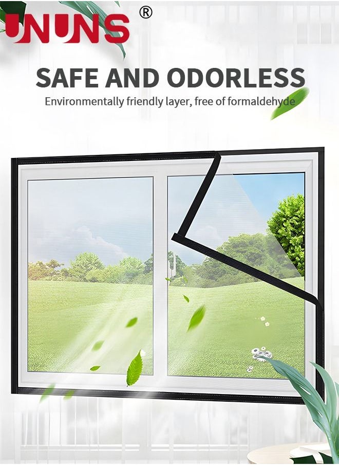 UNUNS - Window Screen,DIY Insect Mesh Screen Protector Kit With Velcro,Anti Mosquito Bug Insect Fly Window Screen Mesh Net,150x130cm - Image 1